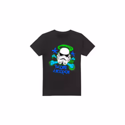 Star Wars Mens Stormtrooper Stencil T-Shirt - XL, Black