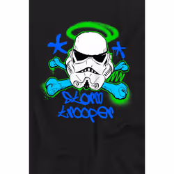 Star Wars Mens Stormtrooper Stencil T-Shirt - XL, Black