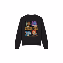 Star Wars Unisex Adult Young Jedi Adventure Among The Stars Sweatshirt - M, Black