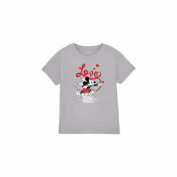 Disney Childrens/Kids Love You Mickey Mouse Cupid Valentine's Day T-Shirt - 5-6 Years, Sport Heather