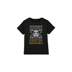 Star Wars Childrens/Kids Crush The Resistance This Christmas T-Shirt - 5-6 Years, Black