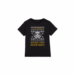 Star Wars Childrens/Kids Crush The Resistance This Christmas T-Shirt - 3-4 Years, Black