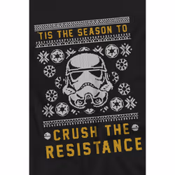 Star Wars Childrens/Kids Crush The Resistance This Christmas T-Shirt - 3-4 Years, Black