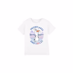 Frozen Childrens/Kids Olaf Snowflakes And Smiles T-Shirt - 12-13 Years, White