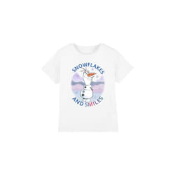 Frozen Childrens/Kids Olaf Snowflakes And Smiles T-Shirt - 12-13 Years, White