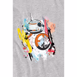 Star Wars Mens BB-8 Abstract T-Shirt - L, Sport Heather