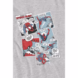Spider-Man Mens Panel Collage T-Shirt - L, Sport Heather