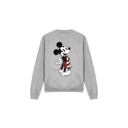 Disney Unisex Adult Mickey Mouse Scarf Christmas Sweatshirt - M, Sport Heather