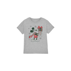 Disney Childrens/Kids Mickey Mouse Present Christmas T-Shirt - 5-6 Years, Sport Heather