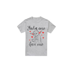 Star Wars Mens Yoda One For Me Valentine's Day T-Shirt - S, Sport Heather