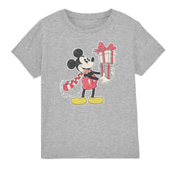 Disney Childrens/Kids Mickey Mouse Present Christmas T-Shirt - 7-8 Years, Sport Heather