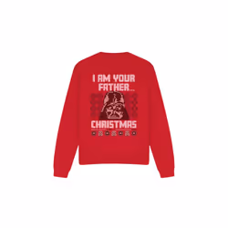 Star Wars Unisex Adult Father Christmas Darth Vader Fair Isle Sweatshirt - S, Red