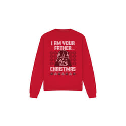 Star Wars Unisex Adult Father Christmas Darth Vader Fair Isle Sweatshirt - S, Red