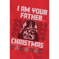 Star Wars Unisex Adult Father Christmas Darth Vader Fair Isle Sweatshirt - S, Red
