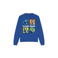 Star Wars Unisex Adult Clone Wars Grid Sweatshirt - XL, Royal Blue