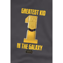 Star Wars Childrens/Kids Greatest Kid C3PO T-Shirt - 12-13 Years, Charcoal