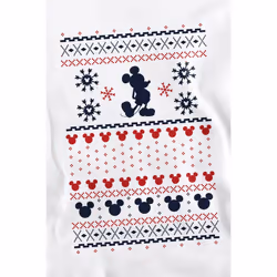 Disney Unisex Adult Mickey Mouse Christmas Sweater Sweatshirt - XL, White