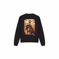 Marvel Unisex Adult X-Men Wolverine Cyclops Jean Grey Sweatshirt - L, Black
