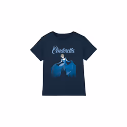 Cinderella Childrens/Kids Icon Silhouettes T-Shirt - 12-13 Years, Navy