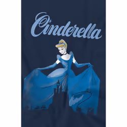 Cinderella Childrens/Kids Icon Silhouettes T-Shirt - 5-6 Years, Navy