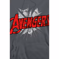 Marvel Mens Avengers Bash Logo Hoodie - XXL, Charcoal