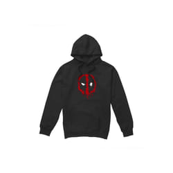 Marvel Mens Deadpool Painted Logo Hoodie - S, Black