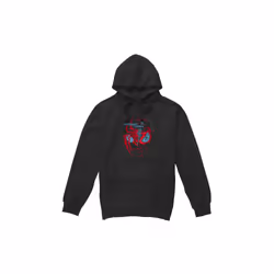 Marvel Mens Spider-Man Glitch Hoodie - XL, Black