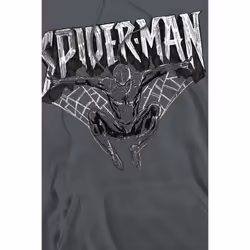 Marvel Mens Spider-Man Sketch Hoodie - XXL, Charcoal