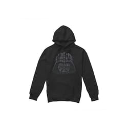 Star Wars Mens Darth Vader Text Head Hoodie - XL, Black