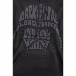 Star Wars Mens Darth Vader Text Head Hoodie - XL, Black