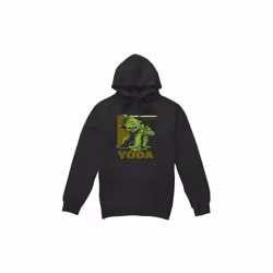 Star Wars Mens Yoda Square Hoodie - XXL, Black