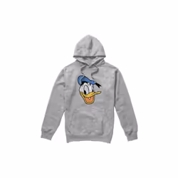 Disney Mens Donald Duck Vintage Face Hoodie - XL, Sport Heather