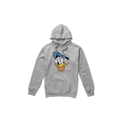 Disney Mens Donald Duck Vintage Face Hoodie - XL, Sport Heather