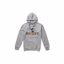Disney Mens Mickey Mouse Classic Sitting Hoodie - XL, Sport Heather