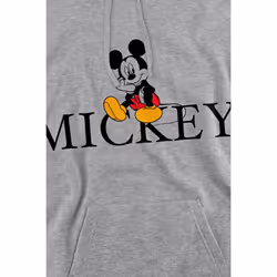Disney Mens Mickey Mouse Classic Sitting Hoodie - XL, Sport Heather