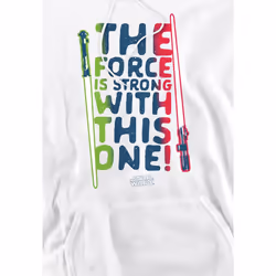 Star Wars Mens Force Is Strong Hoodie - M, White