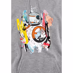 Star Wars Mens BB-8 Abstract Hoodie - L, Sport Heather