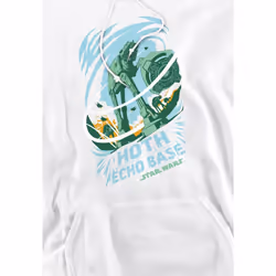 Star Wars Mens Echo Base Attack Hoodie - XL, White