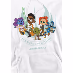 Star Wars Mens Young Jedi Adventure The Force Is With Us Hoodie - M, White