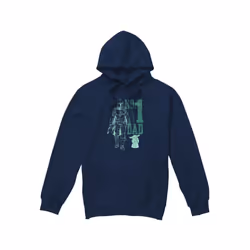 Star Wars: The Mandalorian Mens No. 1 Dad Mando Hoodie - XL, Navy
