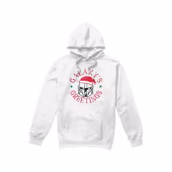 Star Wars: The Mandalorian Mens Galaxy's Greeting Hoodie - XXL, White