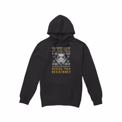 Star Wars Mens Crush The Resistance This Christmas Hoodie - XXL, Black