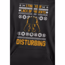 Star Wars Mens Lack Of Christmas Presents Fair Isle Hoodie - M, Black