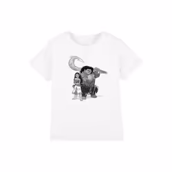 Moana Childrens/Kids Maui Moana Sketch T-Shirt - 9-10 Years, White