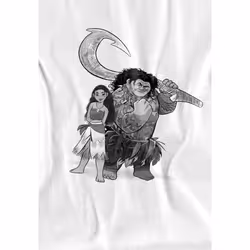 Moana Childrens/Kids Maui Moana Sketch T-Shirt - 7-8 Years, White