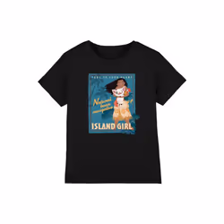 Moana Childrens/Kids Island Girl T-Shirt - 12-13 Years, Black
