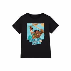 Moana Childrens/Kids Adventures In Oceania Maui Moana T-Shirt - 7-8 Years, Black