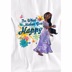 Encanto Childrens/Kids Do What Makes You Happy Isabela T-Shirt - 3-4 Years, White