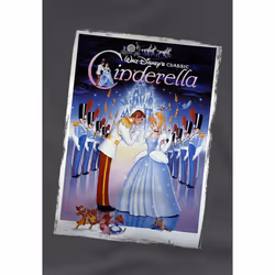Cinderella Childrens/Kids Poster T-Shirt - 12-13 Years, Charcoal