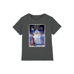 Cinderella Childrens/Kids Poster T-Shirt - 3-4 Years, Charcoal